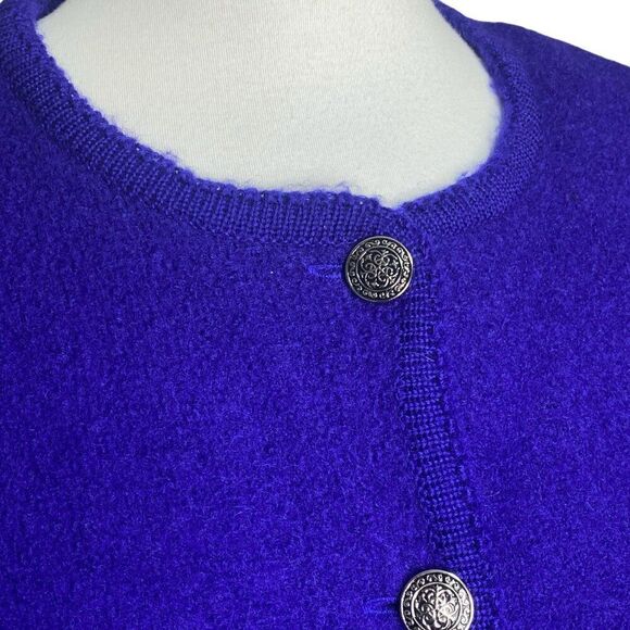 Talbots Wool Dress Jacket Size 12 Solid Blue - Picture 4 of 6